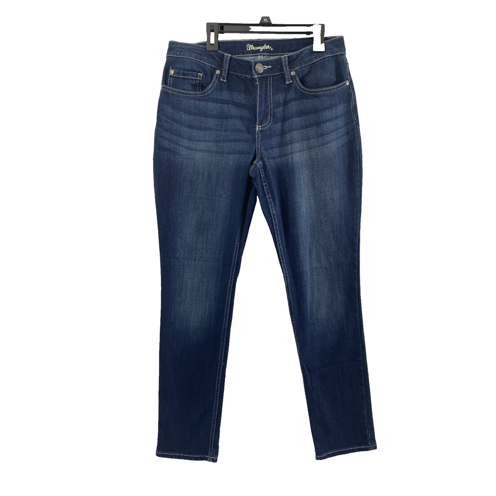 Wrangler Jeans Womens 8 M Dark Wash Denim Straight Stretch Cowgirl